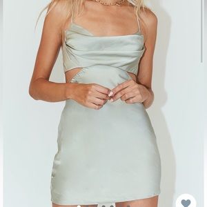 sage mini dress